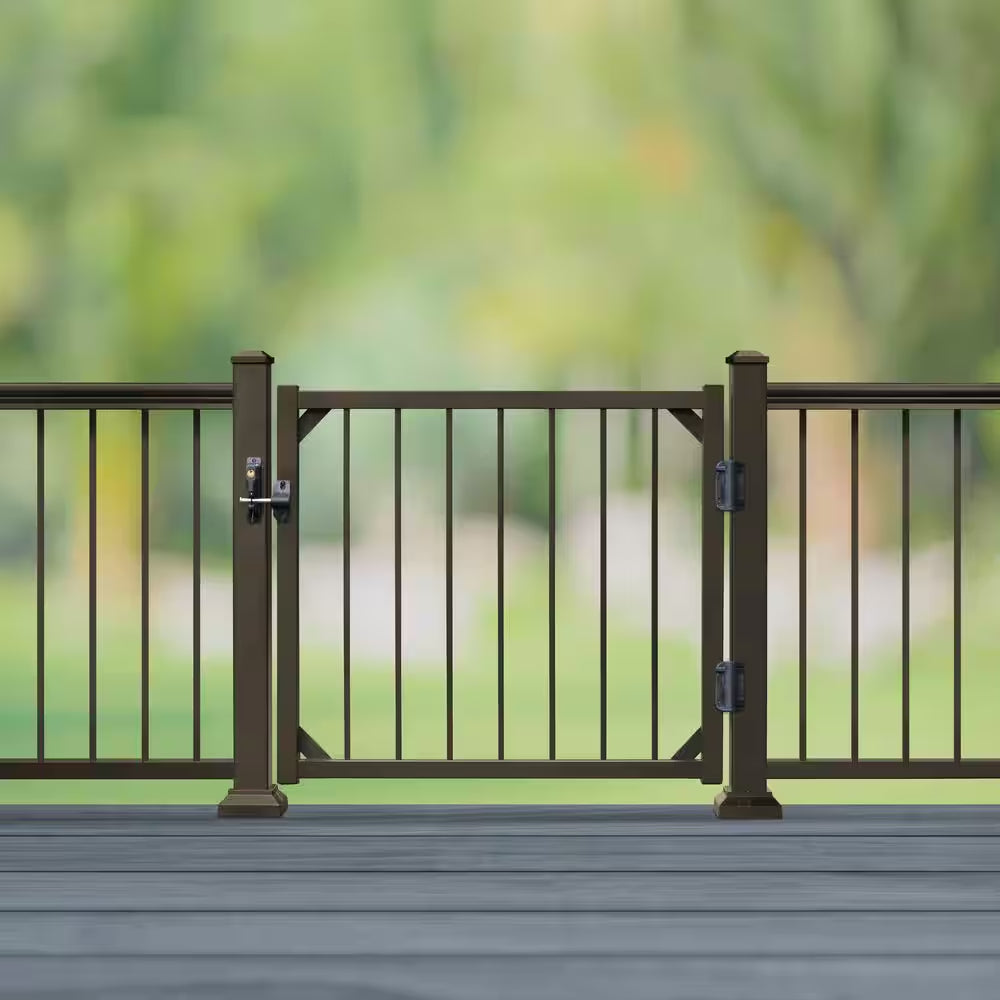 40 In. X 36 In. Bronze Powder Coated Aluminum Preassembled Deck Gate Kit