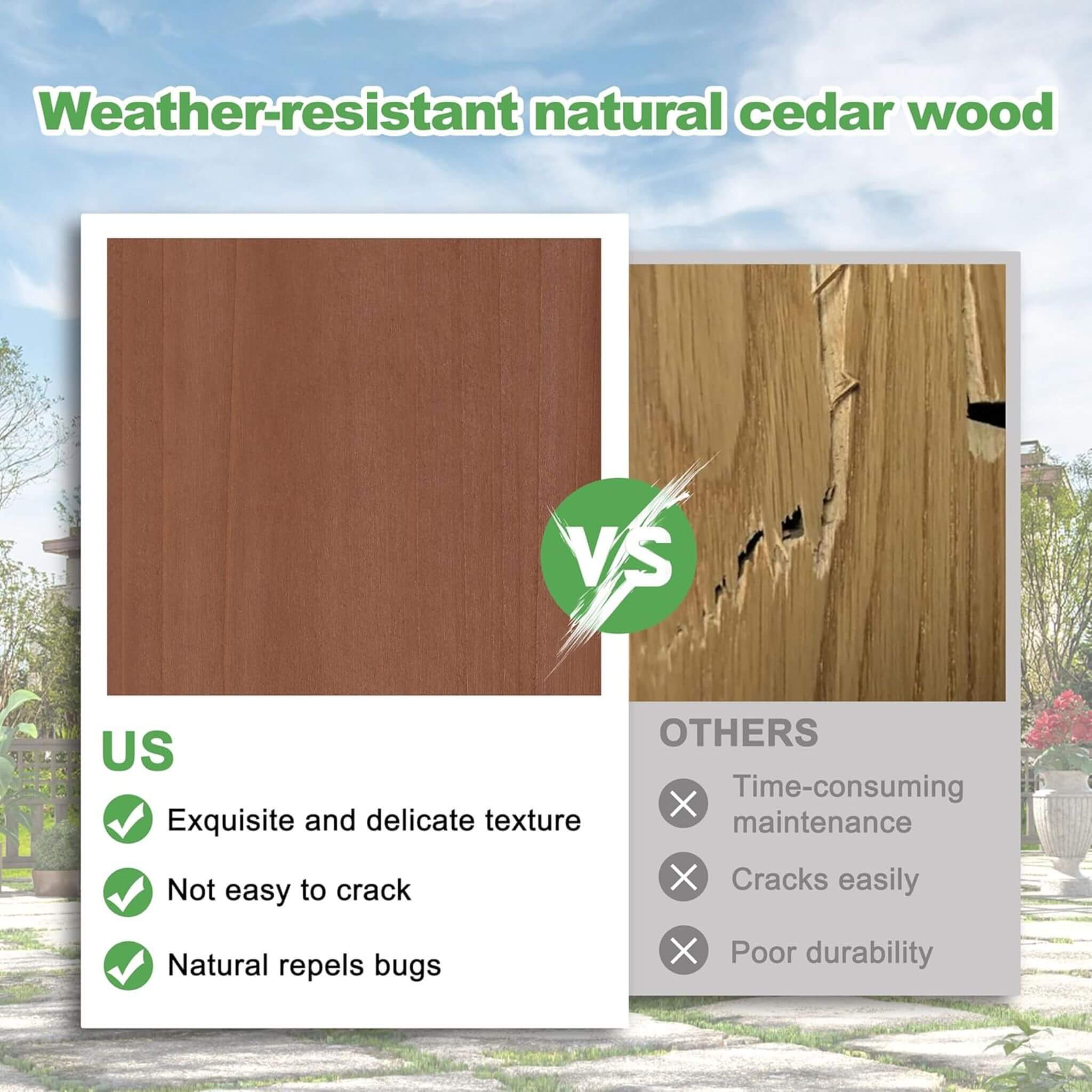 Alora Premium Outdoor Cedar Wood Pergola With Slatted Roof